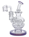 6" Swiss Perc Recycler Rig with Bent Neck