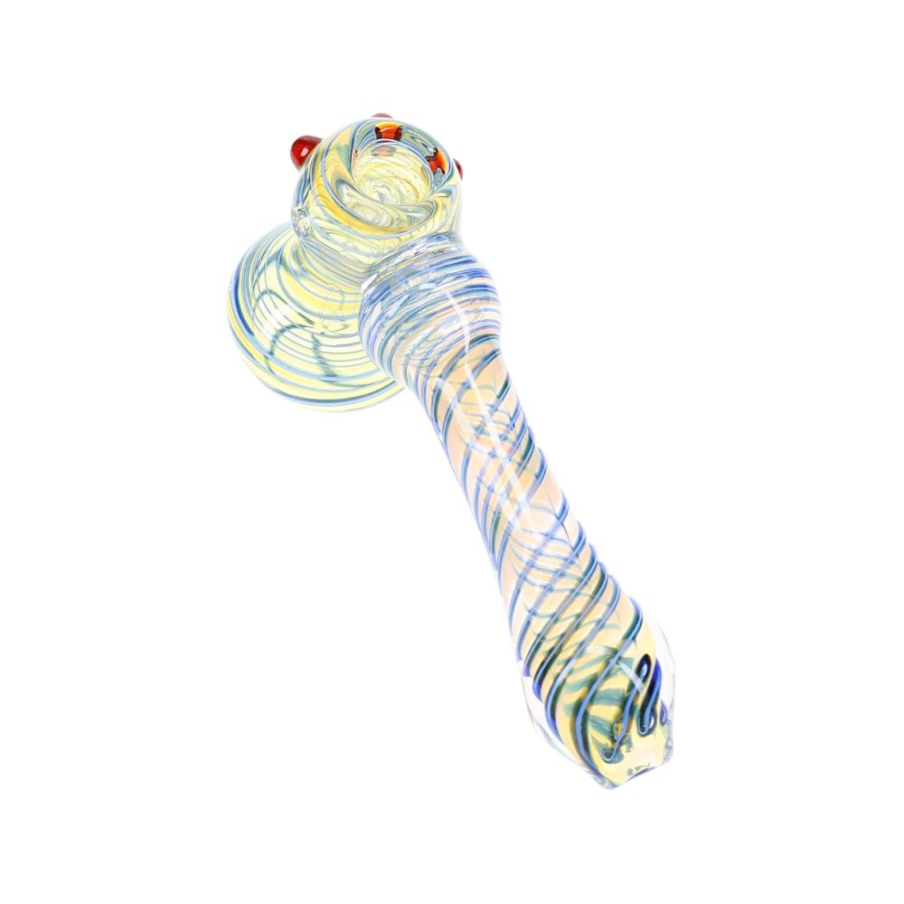 Tiny Twist Color Changing Spiral Hammer Bubbler 5″