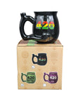 420 Black Mug with Rasta Colors