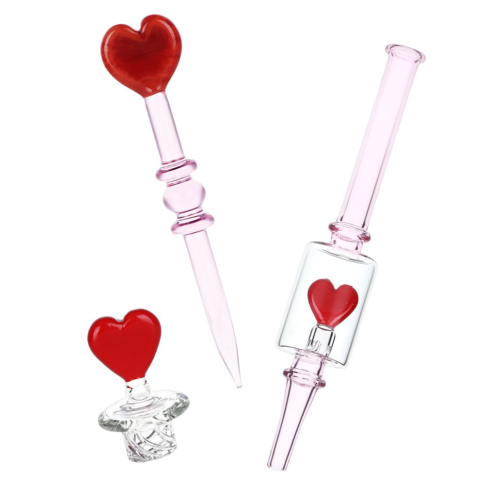 Valentine's Love Heart Dab Rig Set - inhalco