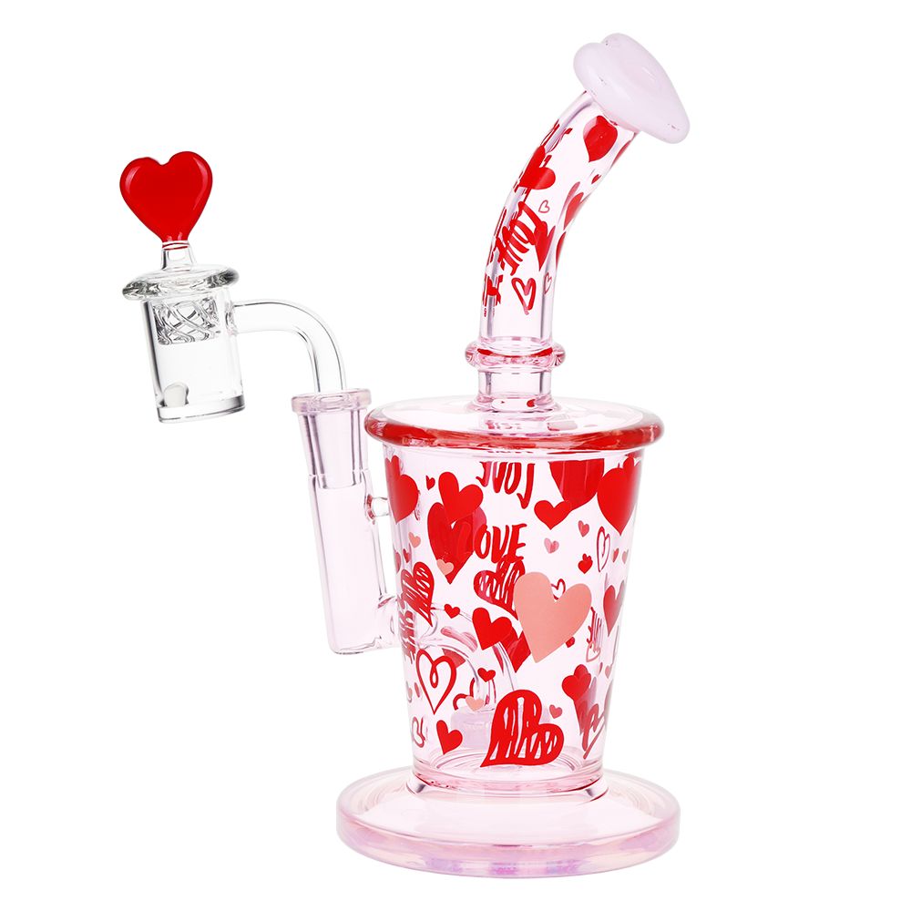 Valentine&#39;s Love Heart Dab Rig Set - inhalco