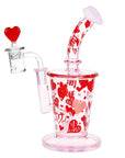 Valentine's Love Heart Dab Rig Set - inhalco