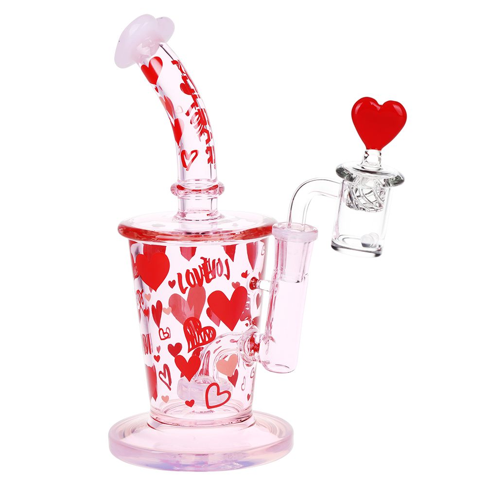 Valentine's Love Heart Dab Rig Set - inhalco