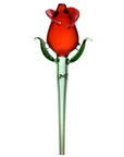 Valentine Rose 6" Glass Dab Straw - INHALCO