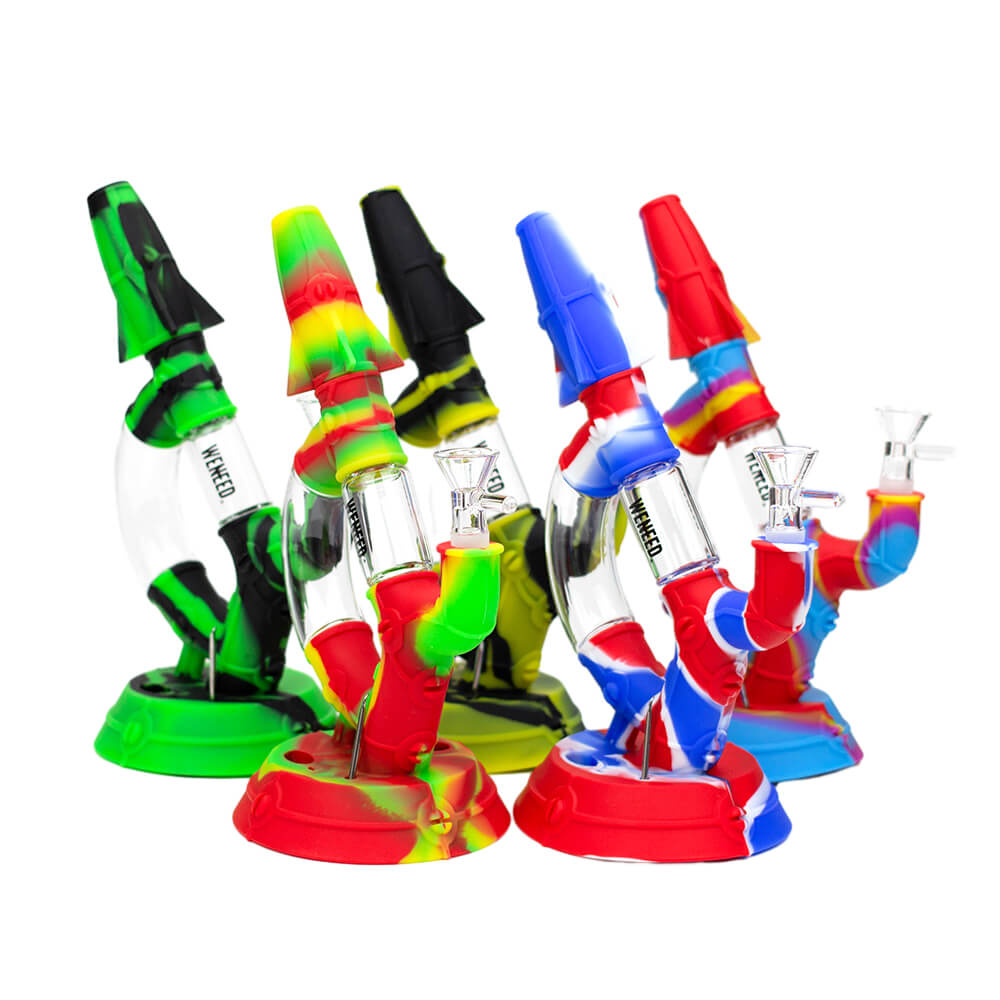 WENEED®- 8&quot; D Lab Silicone Bong Set - INHALCO