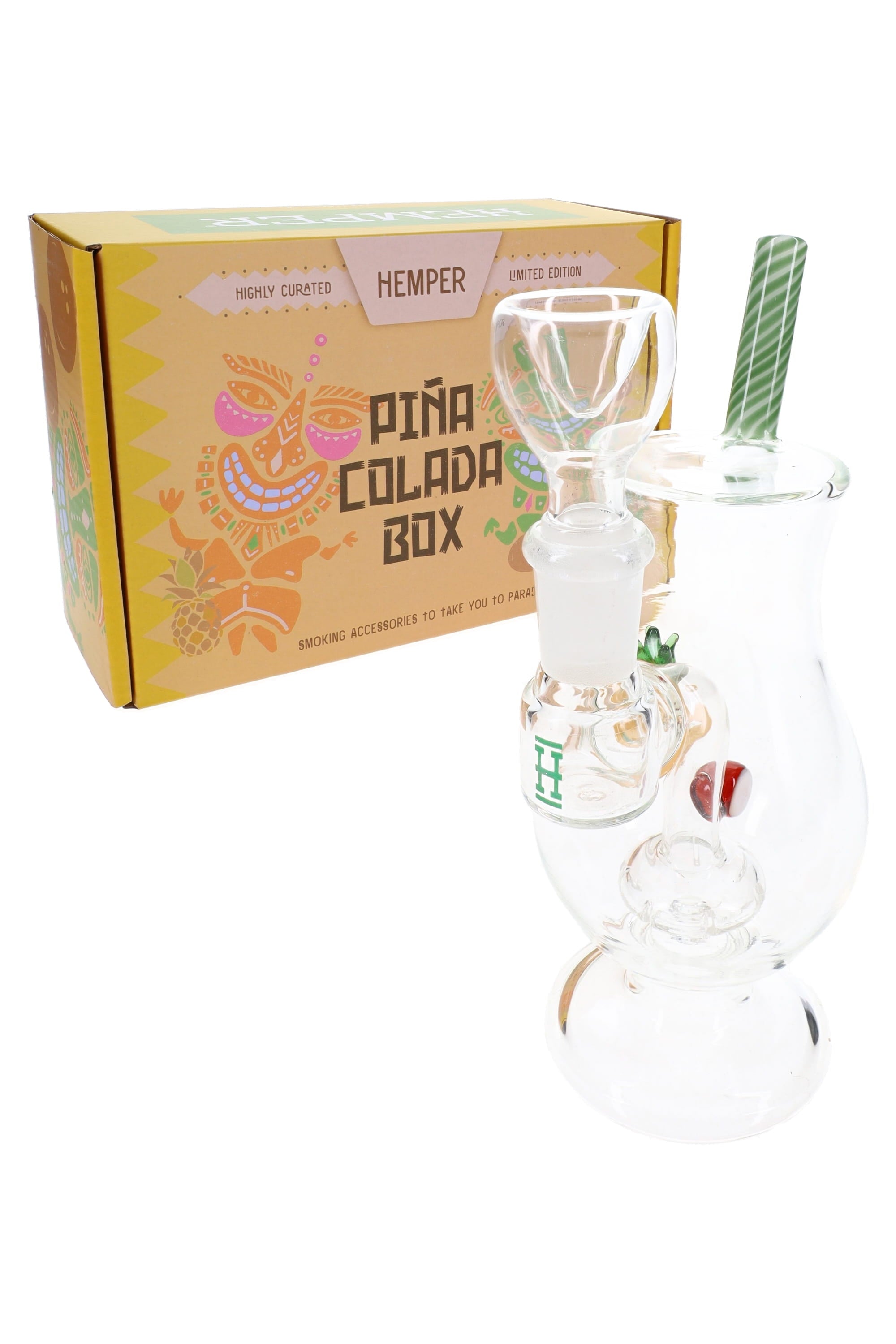 Hemper Pina Colada Glass Bong – 6″ – Showerhead Perc