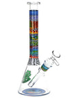 SeshGear Tehchnicolor Zig Wag Beaker Glass Water Pipe