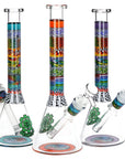 SeshGear Tehchnicolor Zig Wag Beaker Glass Water Pipe