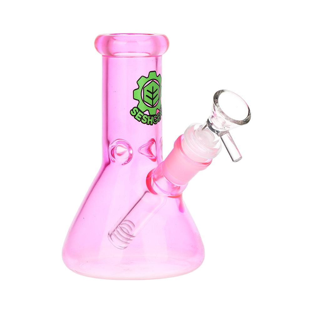 SeshGear Shorty Beaker Color Glass Water Pipe
