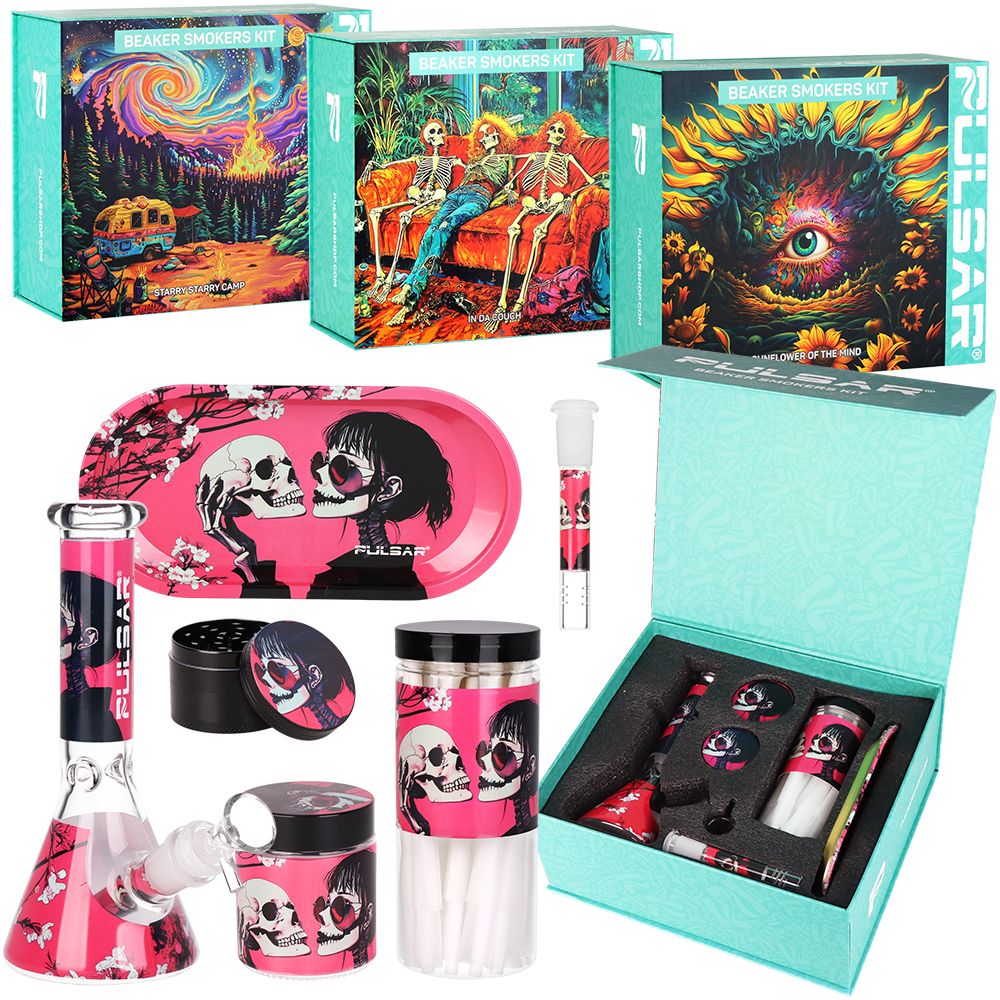 Pulsar Design Series Beaker Water Pipe Smoker&#39;s Kit