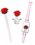 Pulsar Valentine's Rose Glass Dab Rig Set