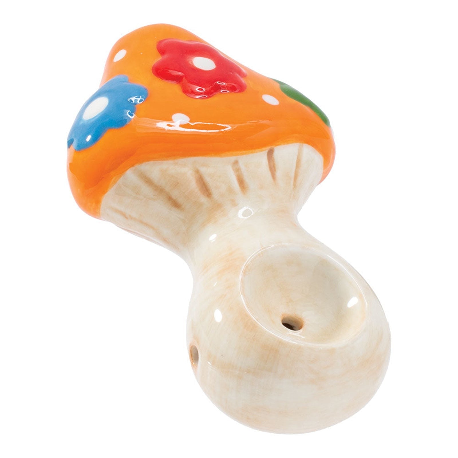 Flower Mushroom Ceramic Hand Pipe - inhalco