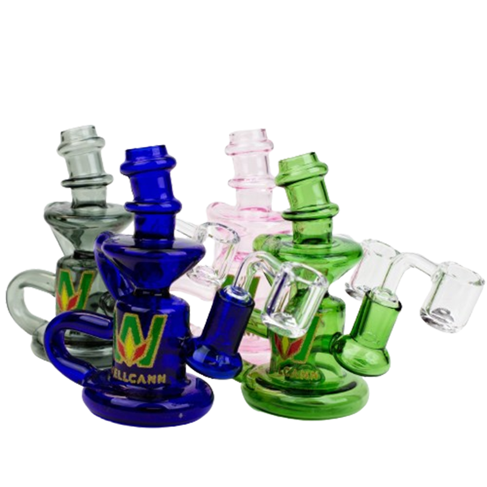 WellCann 6" Double Loop Recycler Rig with Banger