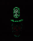 Wizard Skull Glow-in-the-Dark Bong 9"