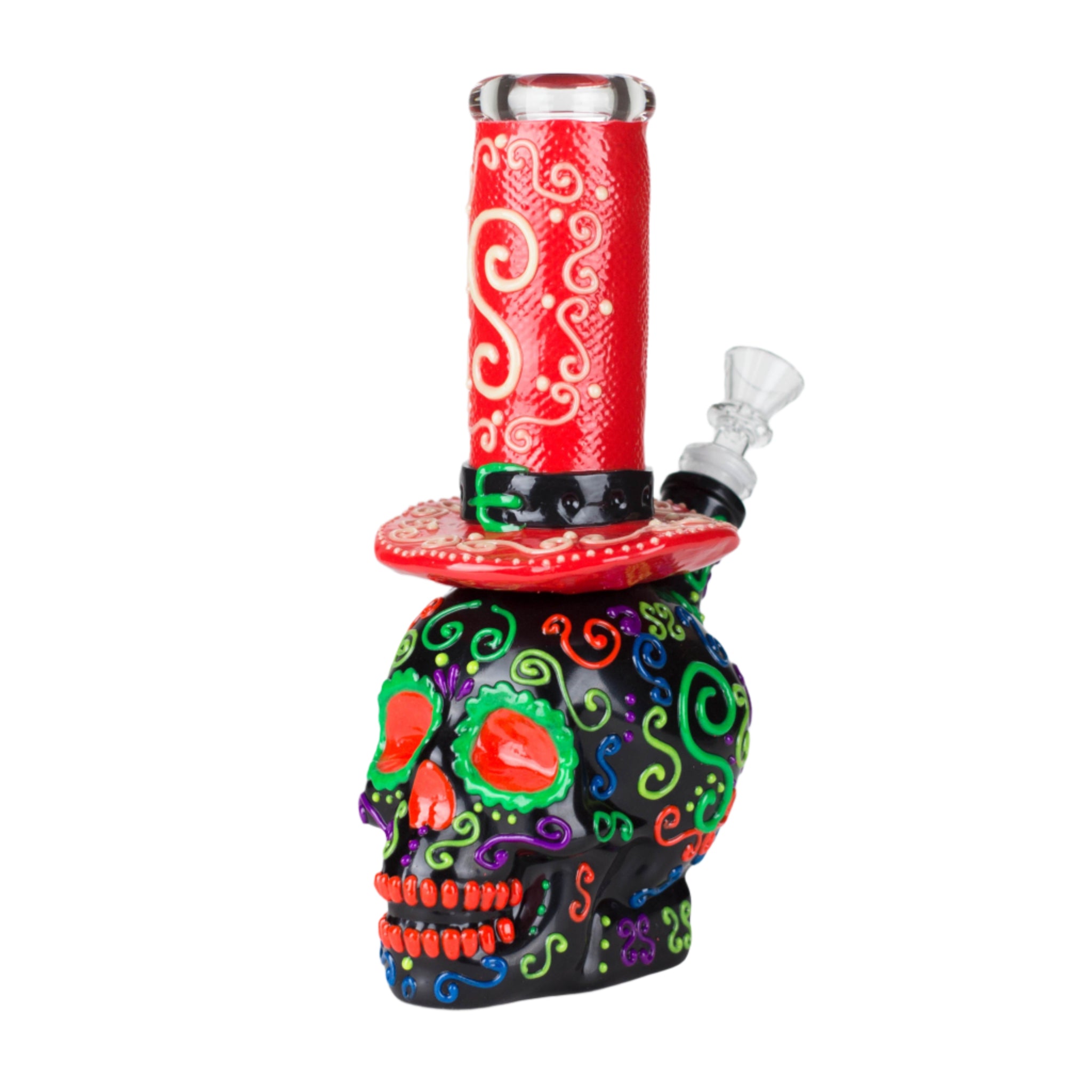 Wizard Skull Glow-in-the-Dark Bong 9"