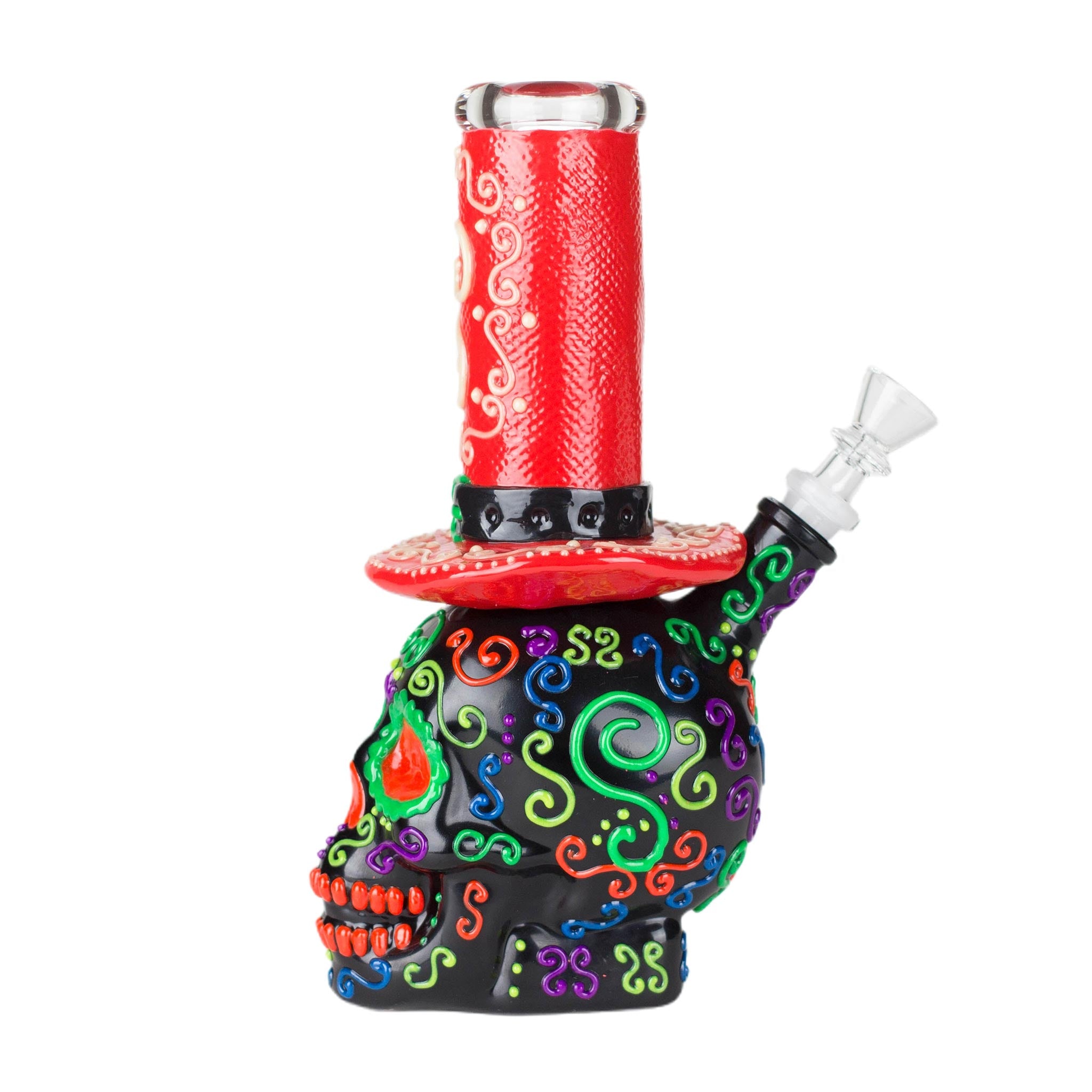 Wizard Skull Glow-in-the-Dark Bong 9&quot;