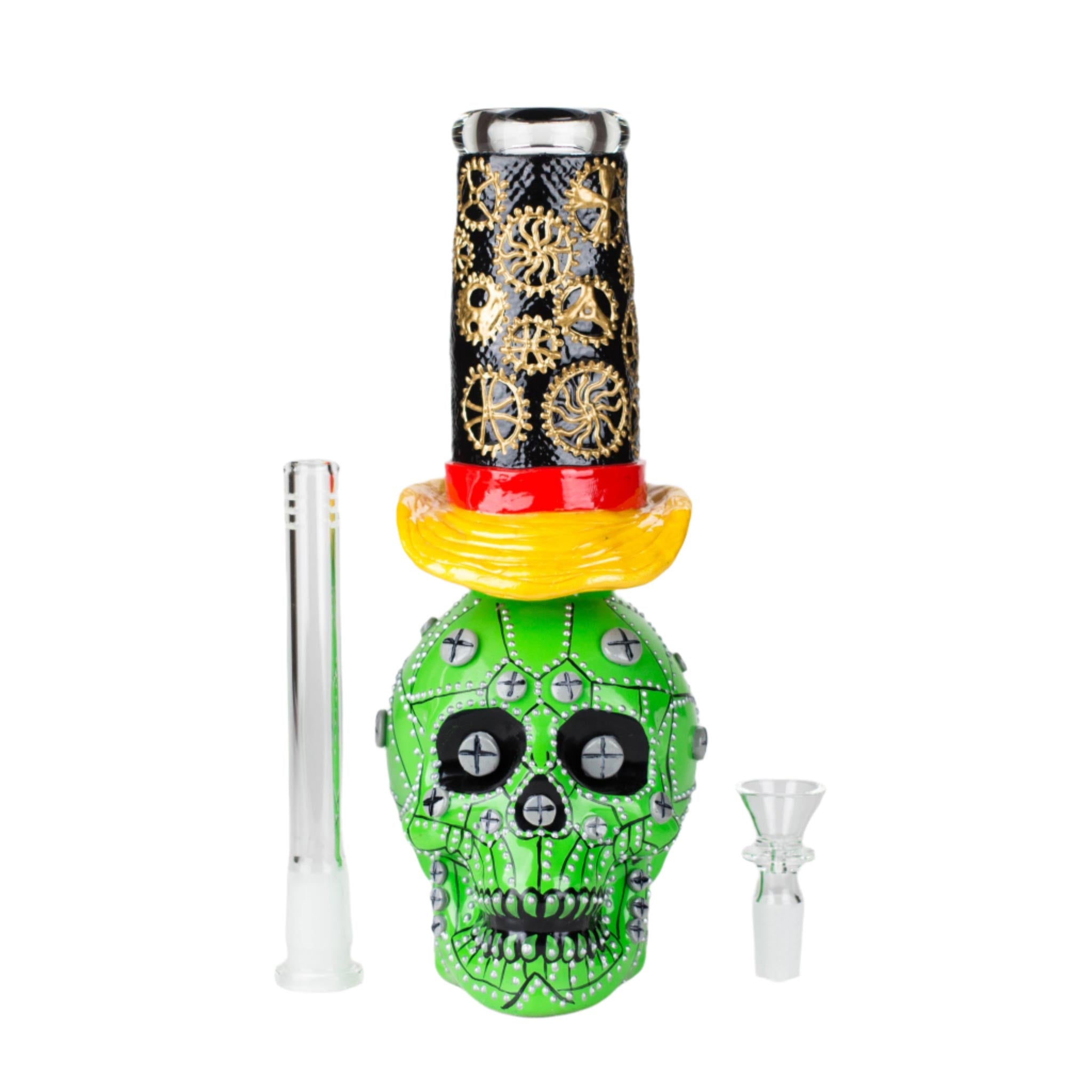 9&quot; Wizard Skull Water Pipe - inhalco