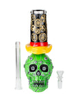 9" Wizard Skull Water Pipe - inhalco