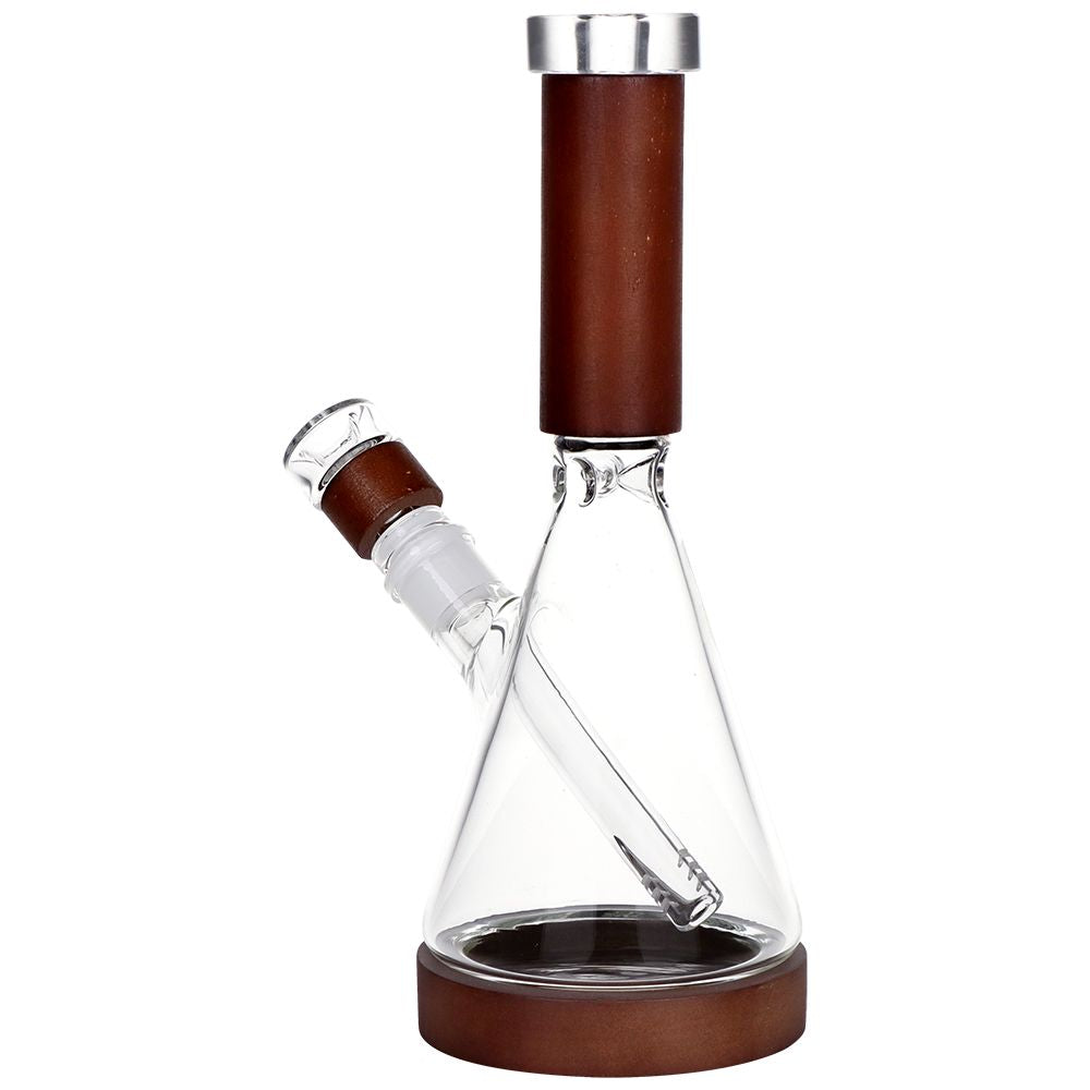 Wood on Glass Beaker Bong 10.75"