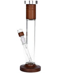 Wood on Glass Tube Water Bong 14.25"