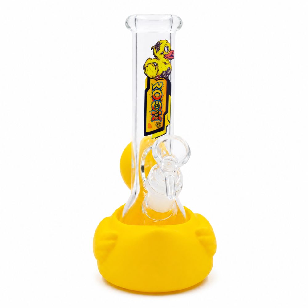 Rock Glass SunnyQuack Yellow Duck Shaped Glass Bong