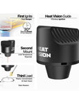 Yocan Black Heat Vision Thermometer Carb Cap