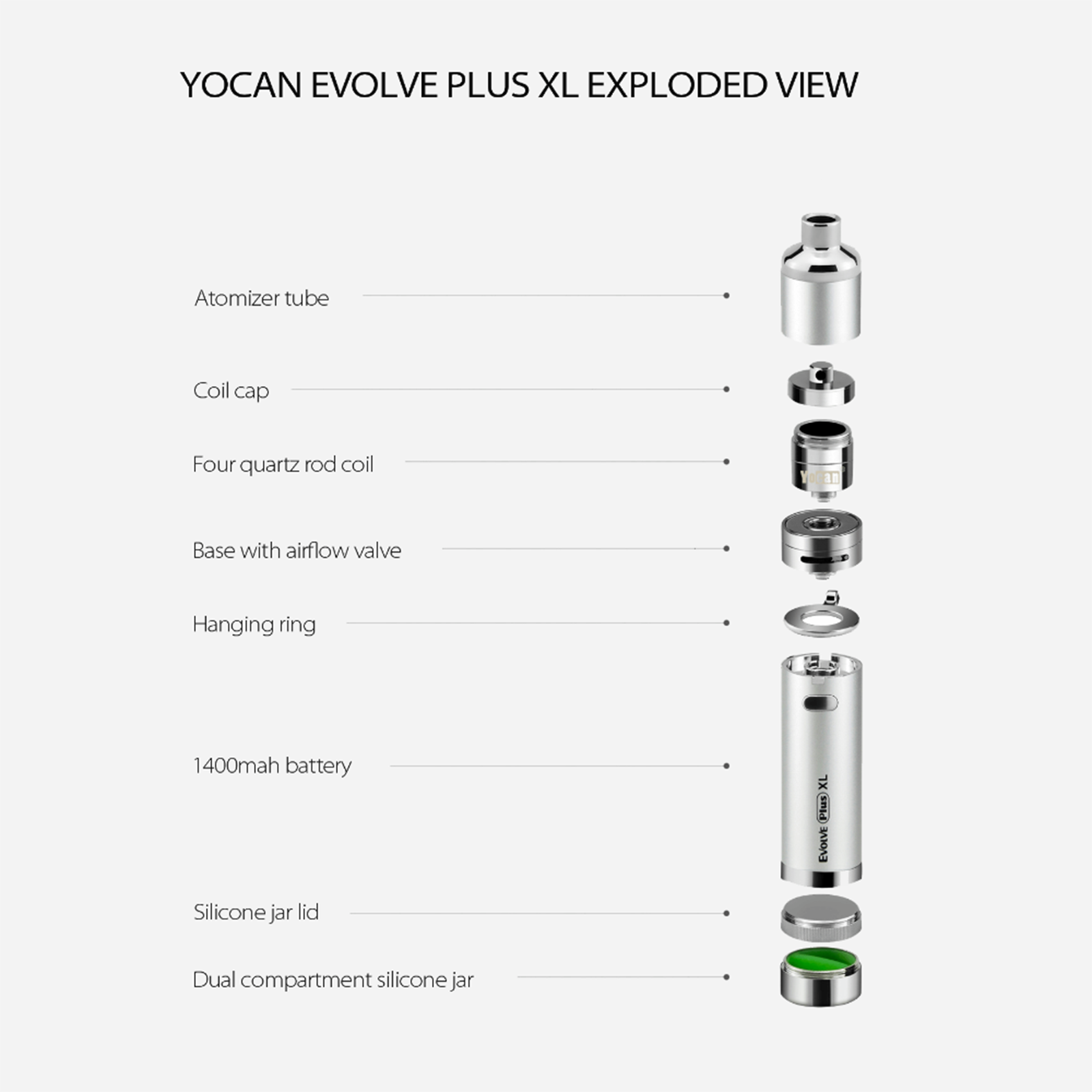 Yocan Evolve Plus XL Vaporizer - INHALCO