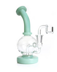 Glass  Round Globe Dab Rig w/ Inset Perc