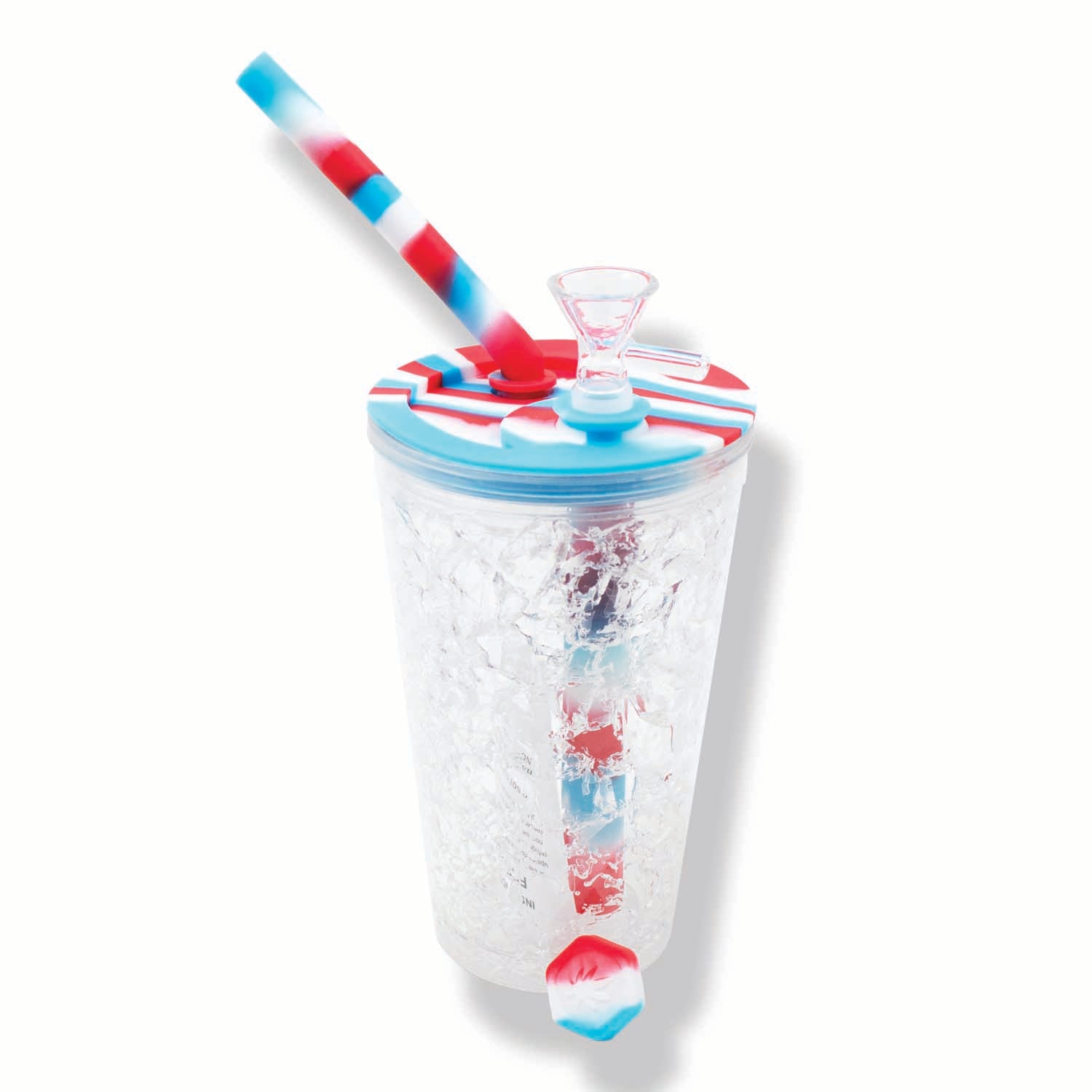 Beach Cup-Style Striped Bong