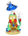 Flower And Shroom Cottage Glow Water Pipe