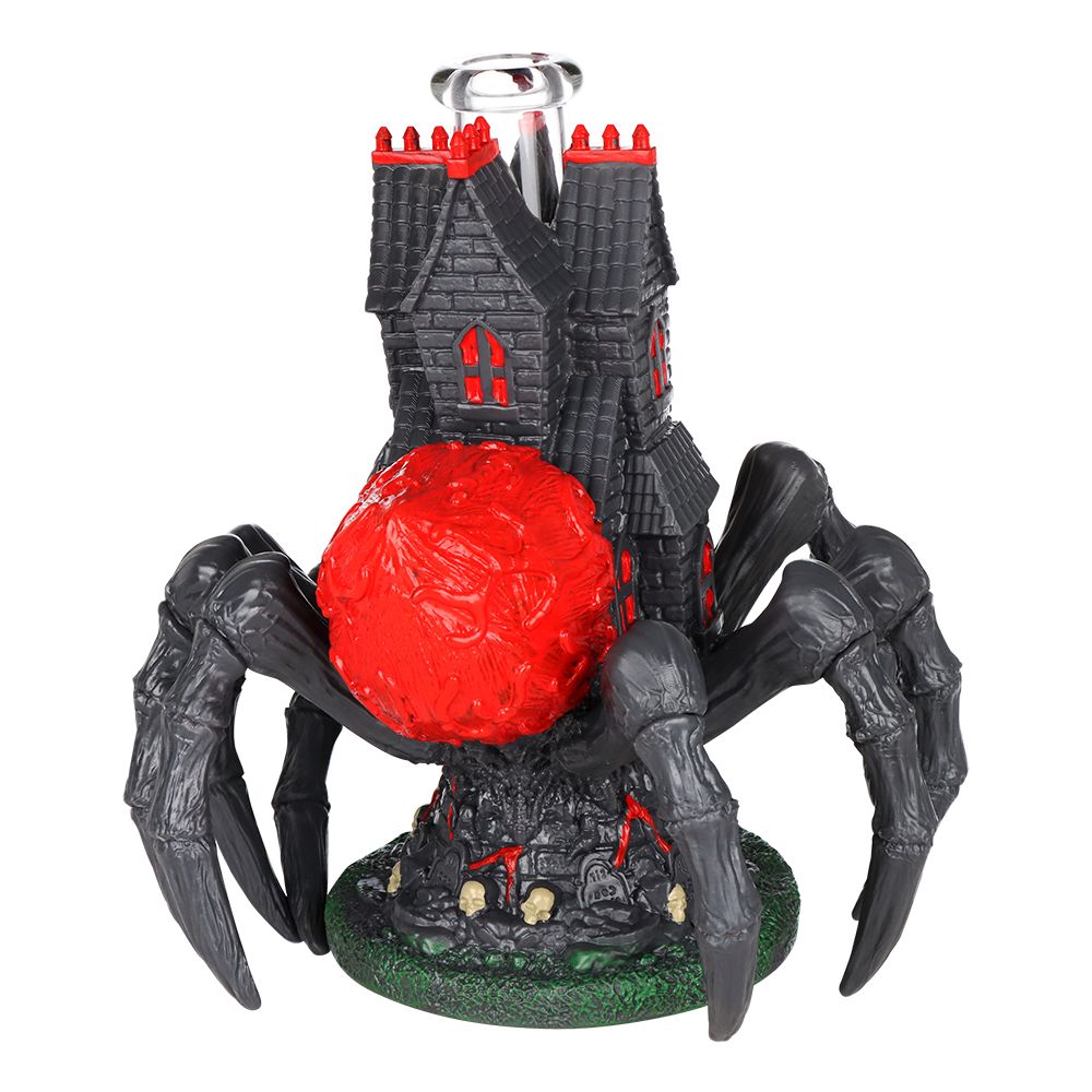 All Seeing Arachnid Castle Glass & Vinyl Water Pipe