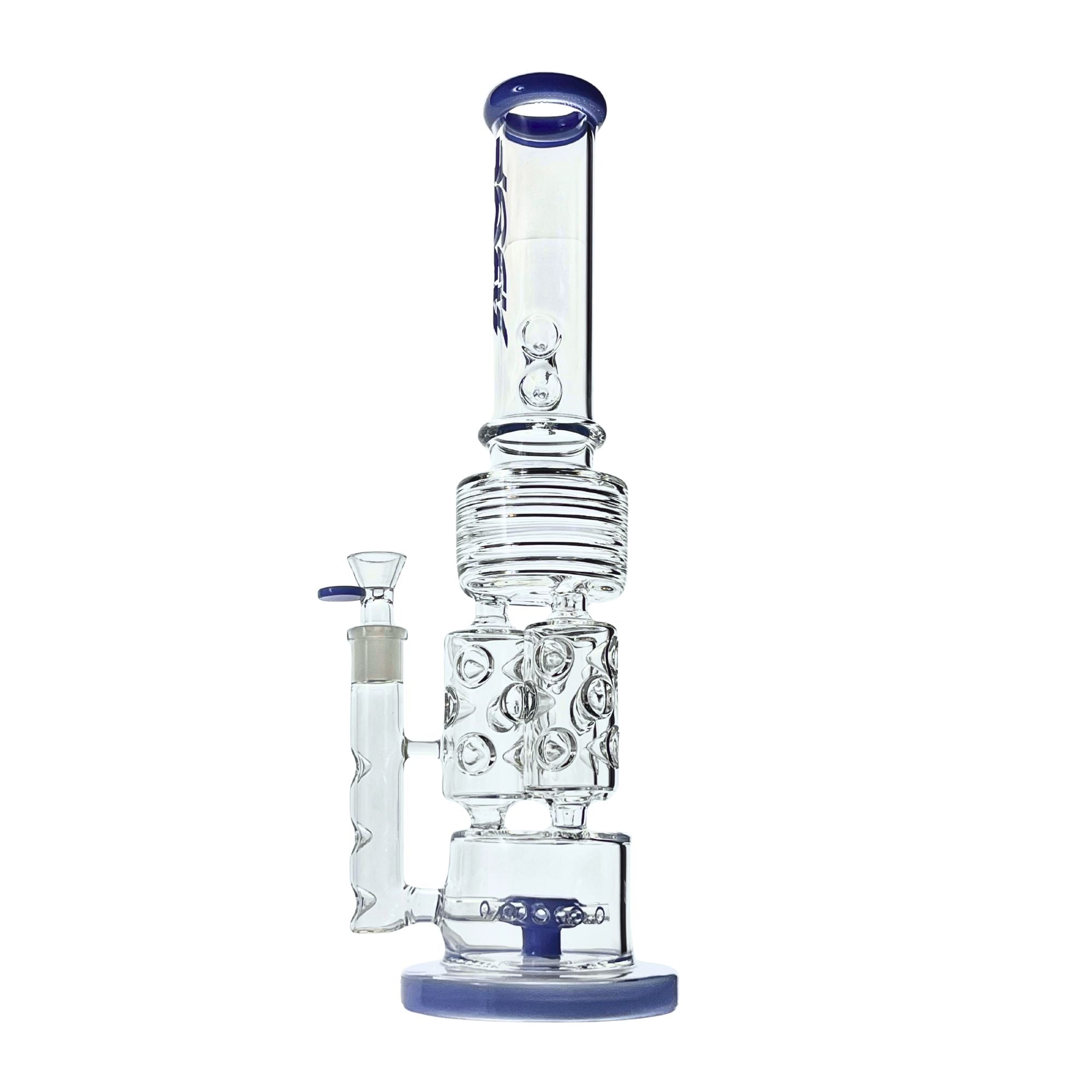 Alpine Ascent 18 inch Swiss Perc Bong in blue
