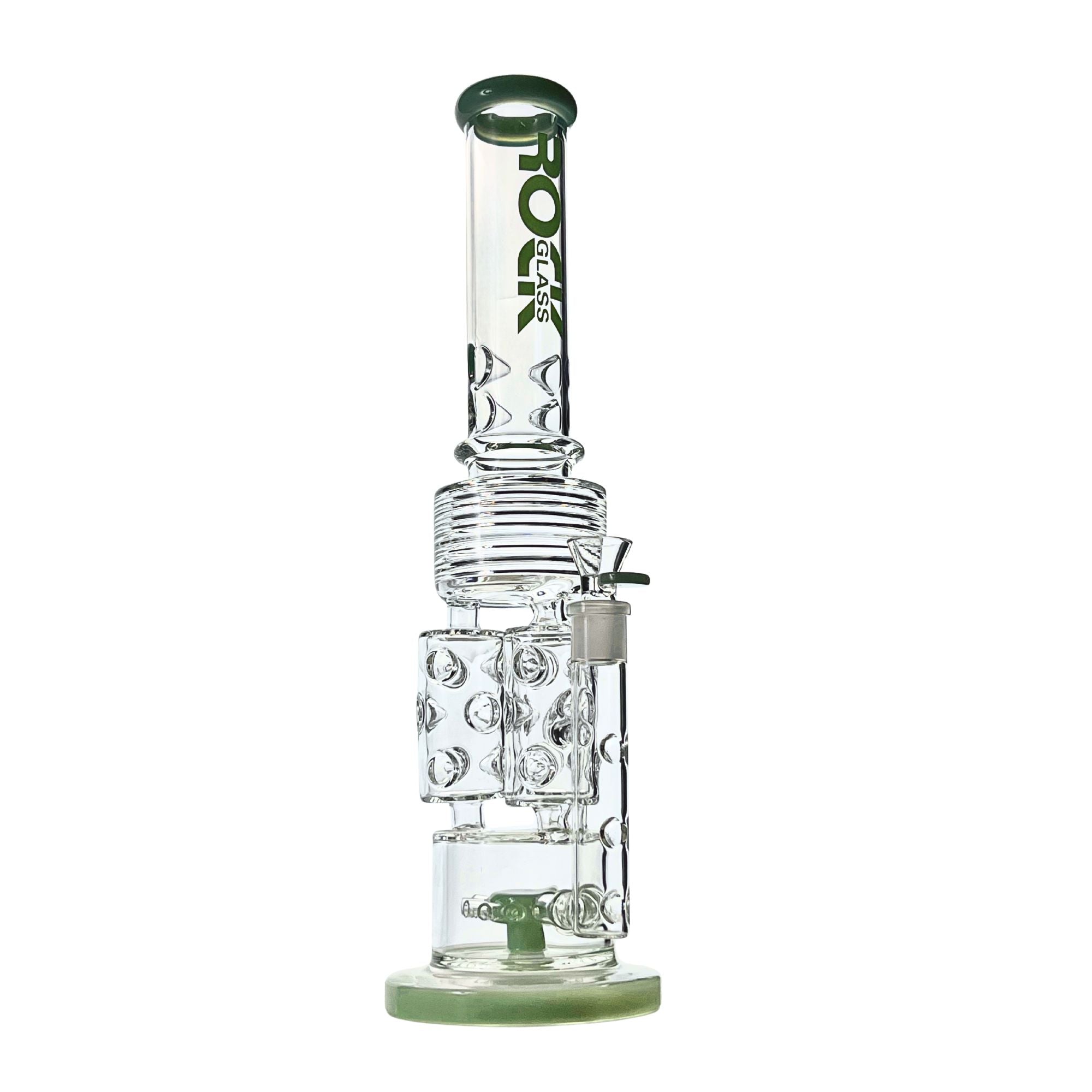 Alpine Ascent 18 inch Swiss Perc Bong in green