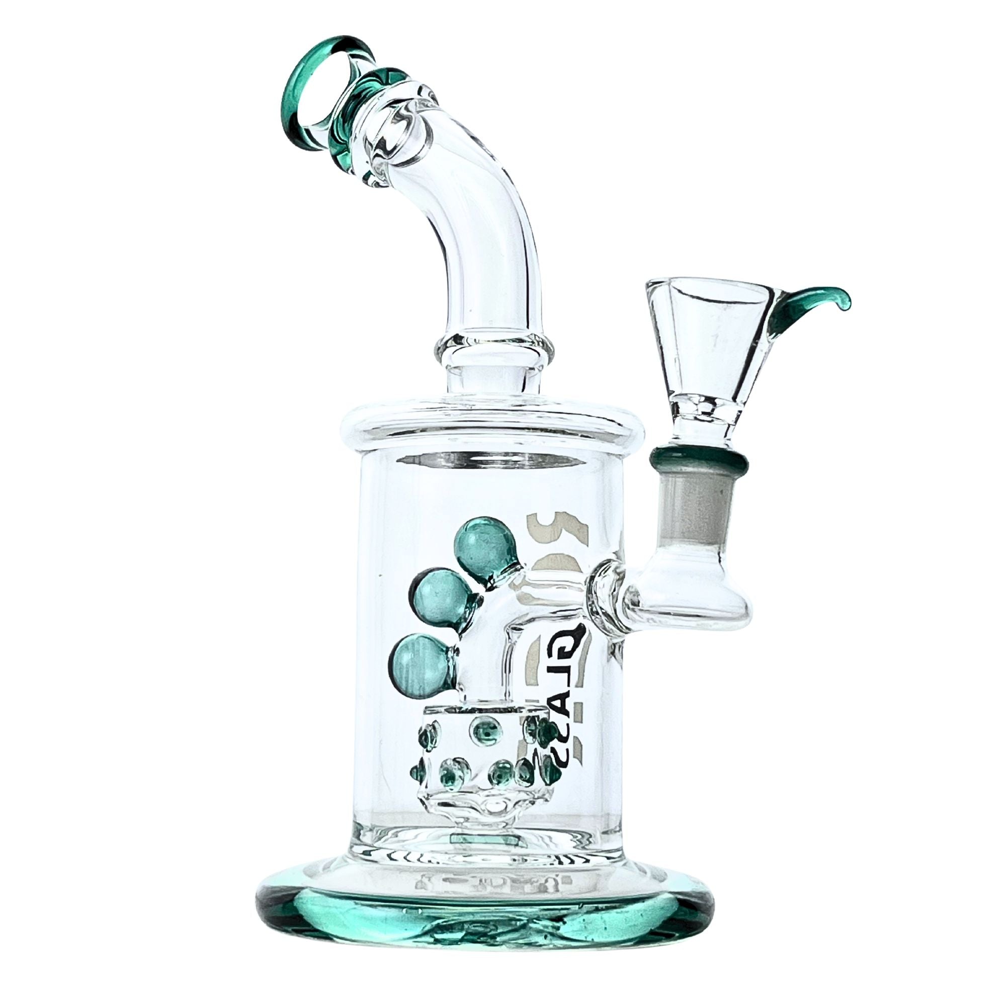 alpine swiss perc bong in teal color