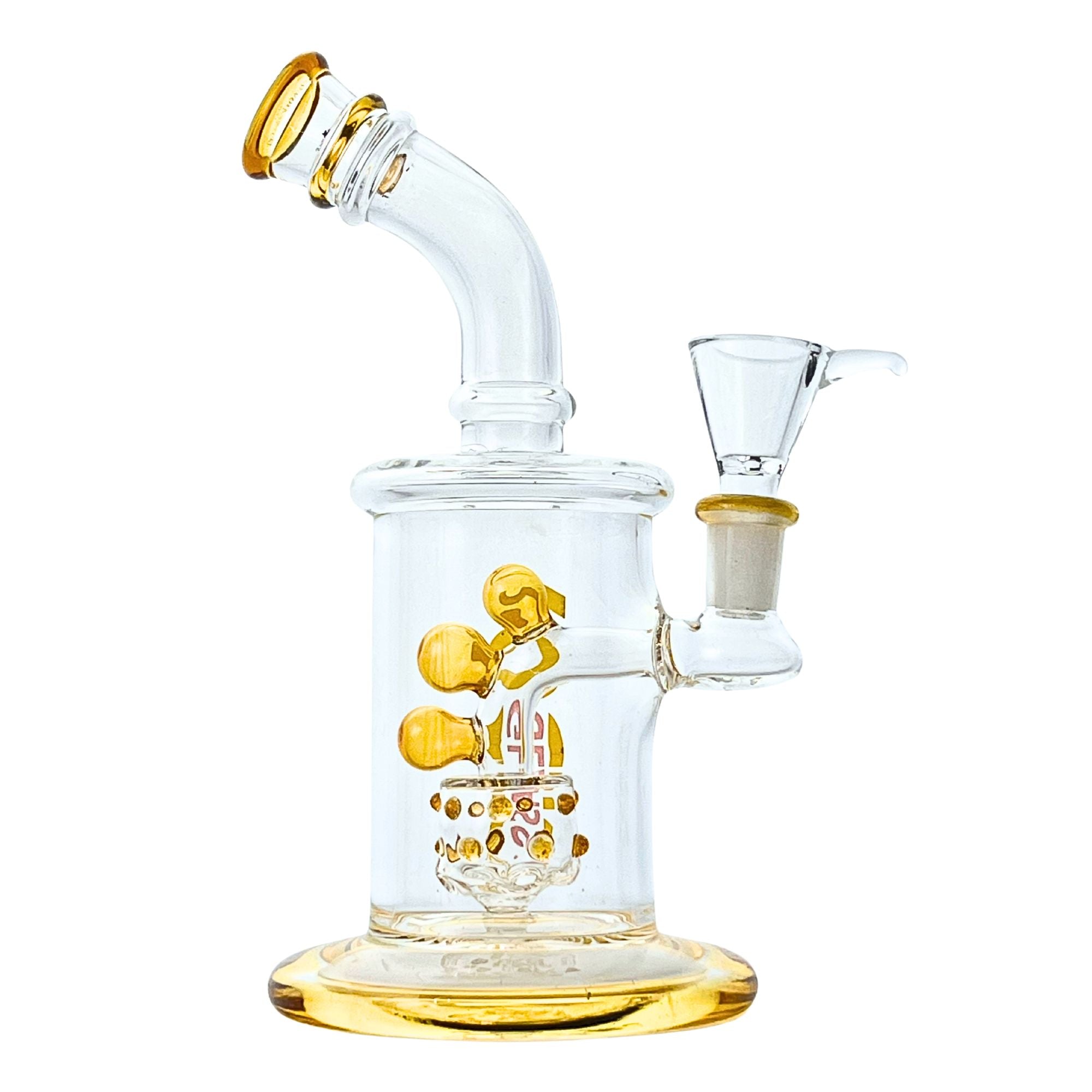 alpine swiss perc bong in yellow color