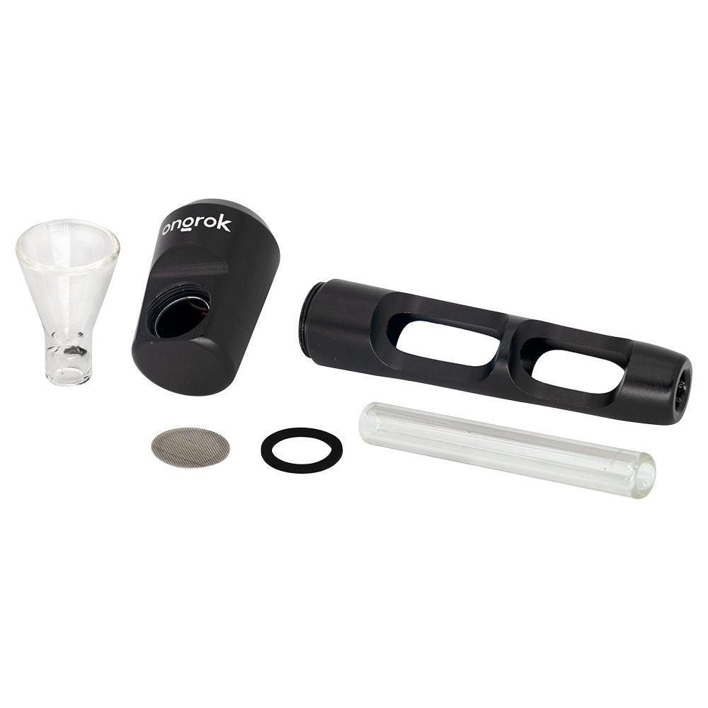 Aluminum &amp; Glass Spoon Pipe All Pieces