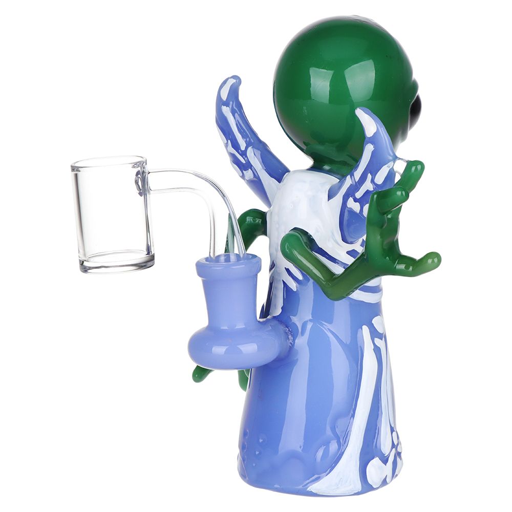 Back view of Angelien glass dab rig