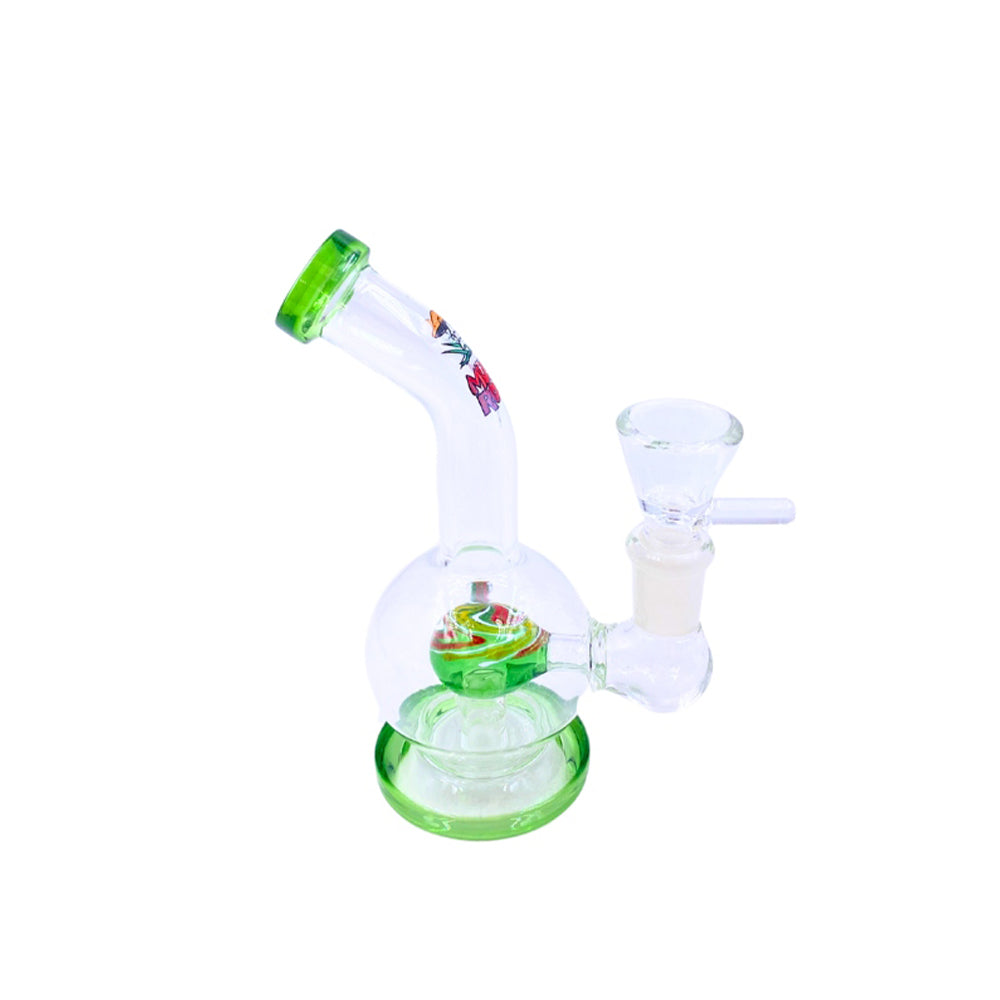 Green Orb Mini Glass Bong 6 Inch