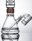 Athos Ratchet Perc Ash Catcher attached to VITAE bong – smooth, filtered hits