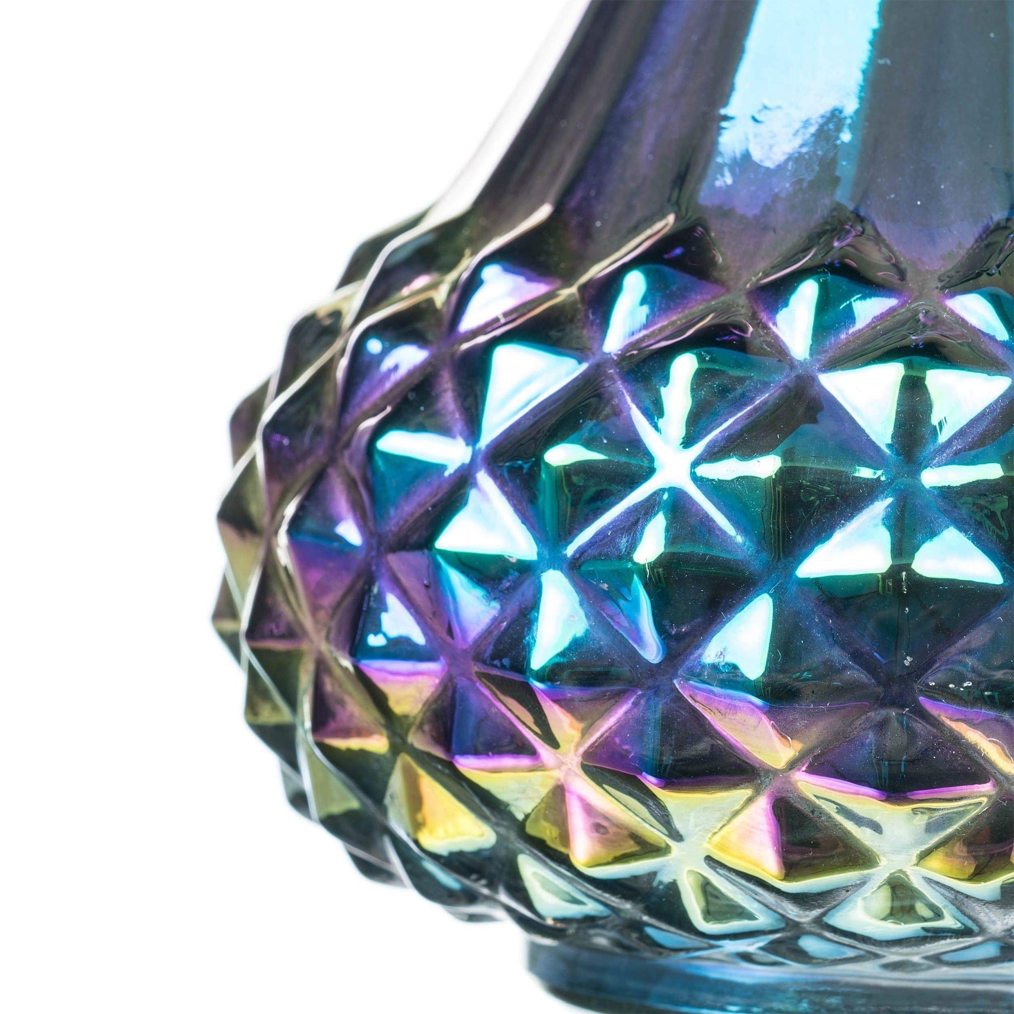 Base View of Aurora Iridescent Vase Water Pipe