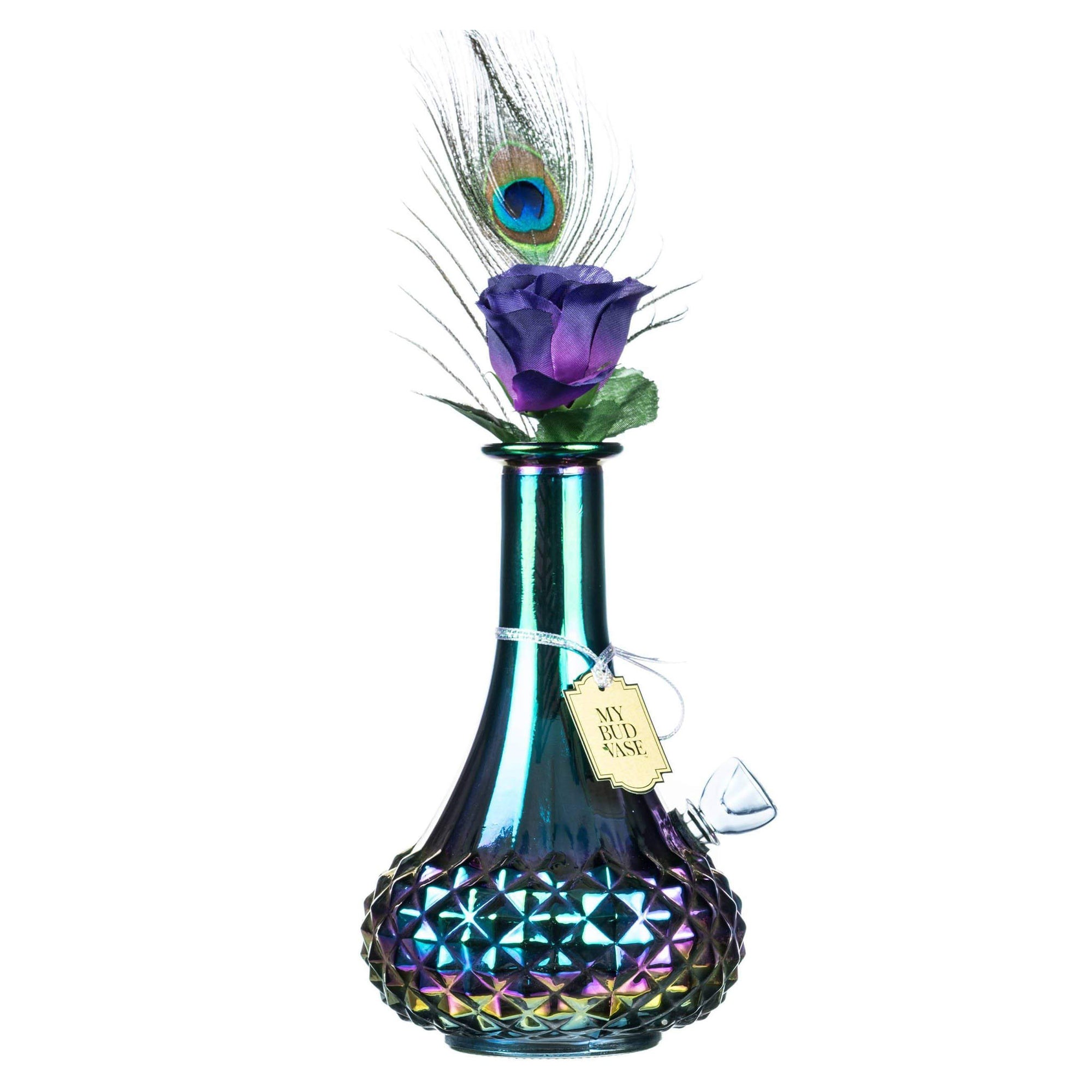 Side View of Aurora Iridescent Vase Water Pipe