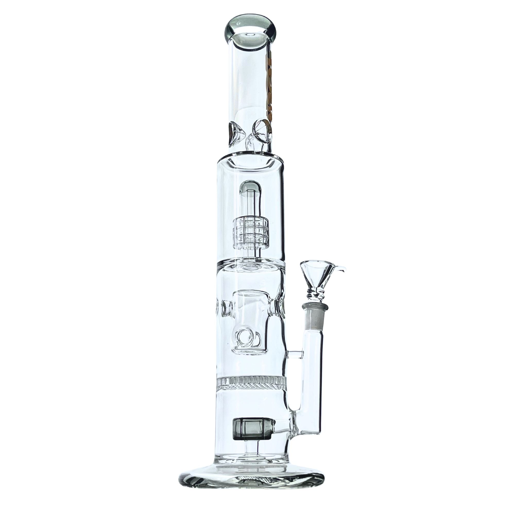 Aurora Triple-Stage Matrix Perc Bong in smoke color