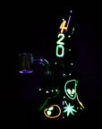 420 Alien Glow In The Dark Glass Dab Rig