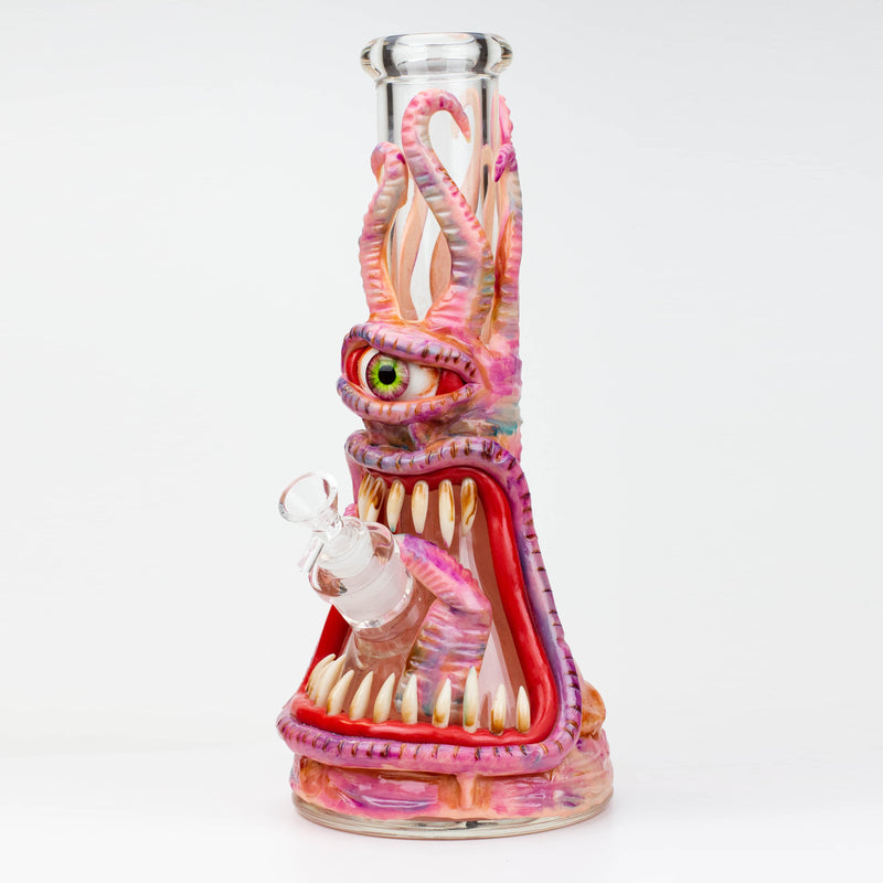 12.5"  Resin 3D Artwork 7mm Glass Beaker Bong
