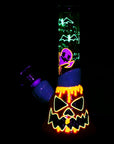 Bats & Ghouls Jack-O’-Lantern Bong glowing in the dark showcasing luminous Halloween accents