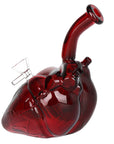 Back view of Be Still My Heart Glass Water Pipe