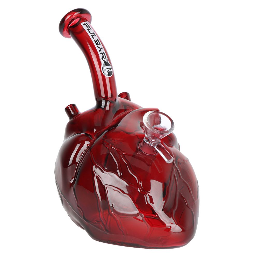 Be Still My Heart Glass Water Pipe 6.5"