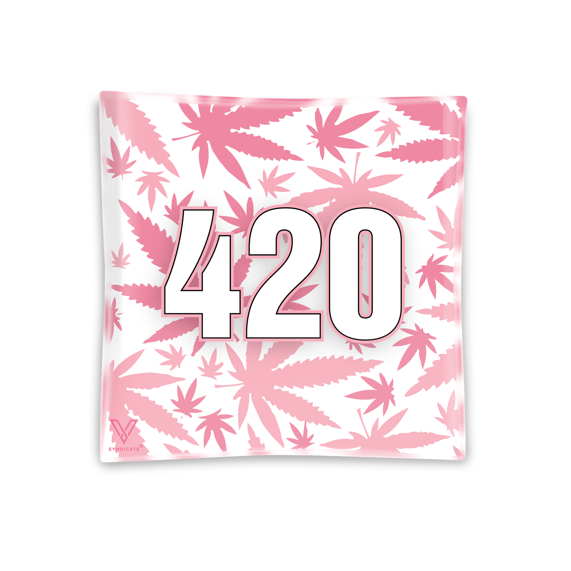 420 Pink Blazin' Glass Ashtray