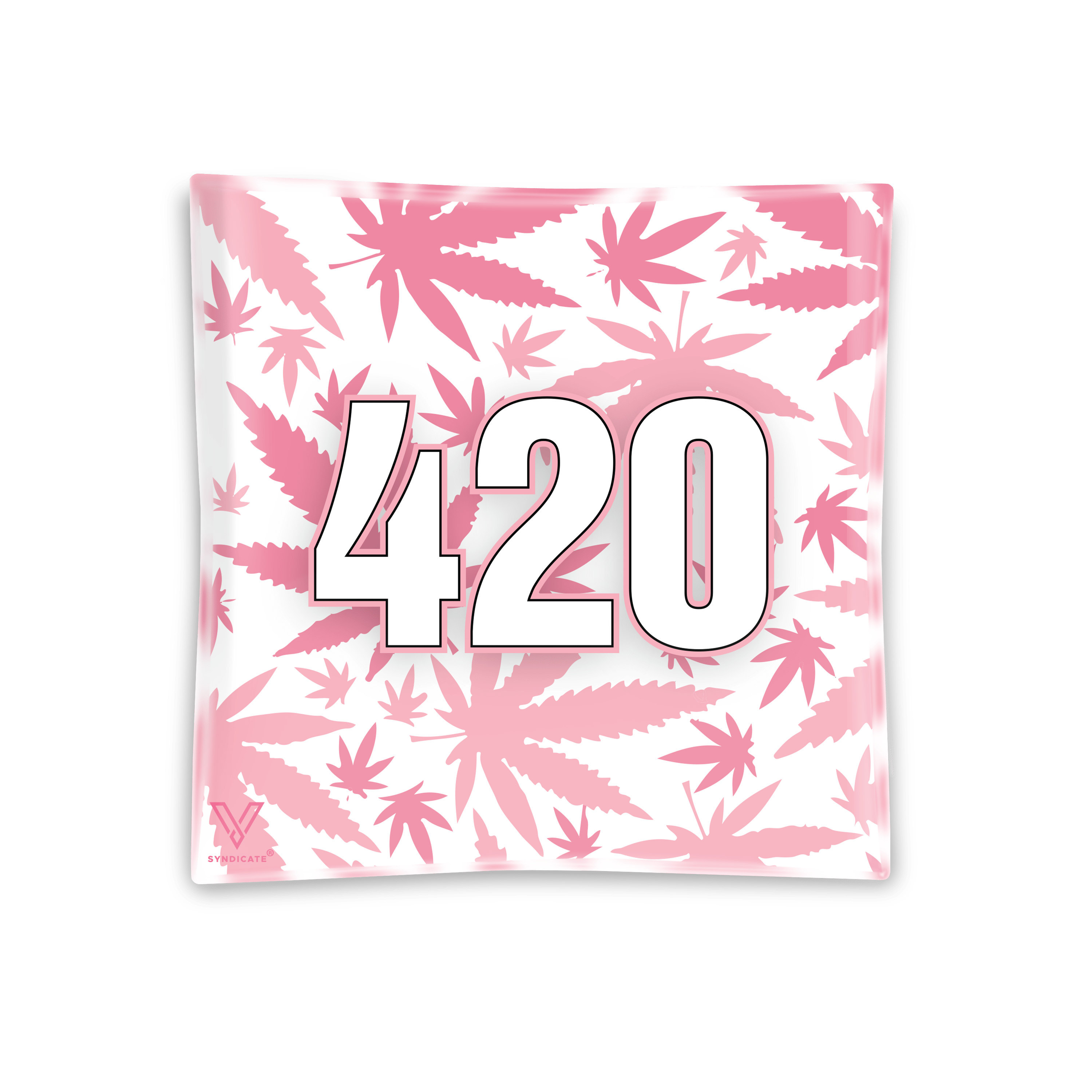 420 Pink Blazin&#39; Glass Ashtray