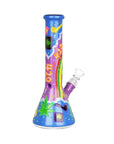 Beach Vibes 420 Painted Glass Beaker Bong